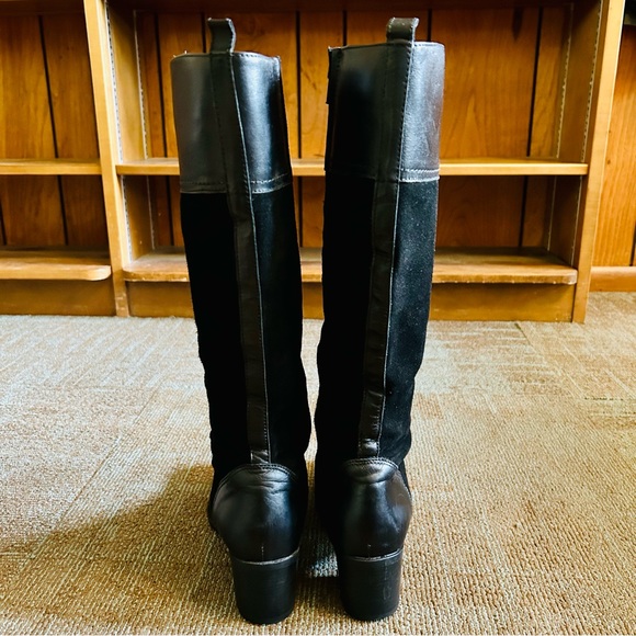 La Canadienne Black Suede Passion Equestrian Knee High Waterproof Boots, size 8M - Picture 6 of 12